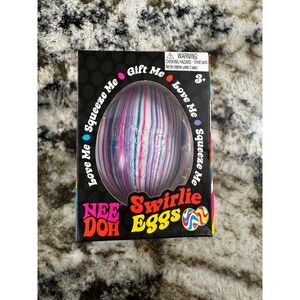 SOLDSchylling NeeDoh Swirlie Egg Pink Blue White Squishy Fidget Toy 25244NAB NEW